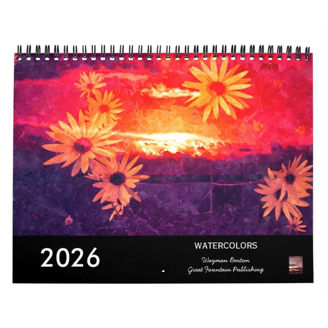 Aquarelles Paysages 2026 Calendrier (Protection)