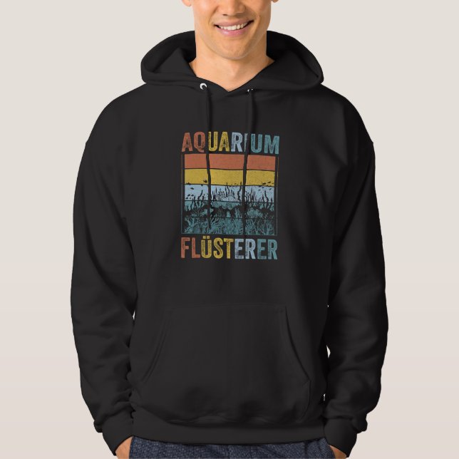 Aquarian aquarium whisper vintage retro hoodie (Front)