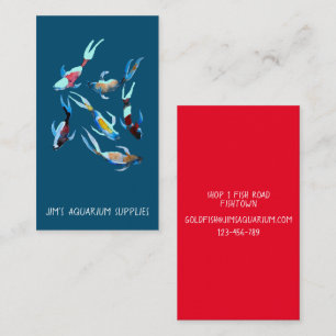 Aquarium and pet fish supplies business card