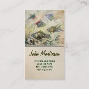 aquarium aqua fishes nice business card