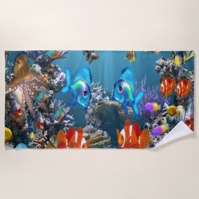 Aquarium Beach Towel (Front)