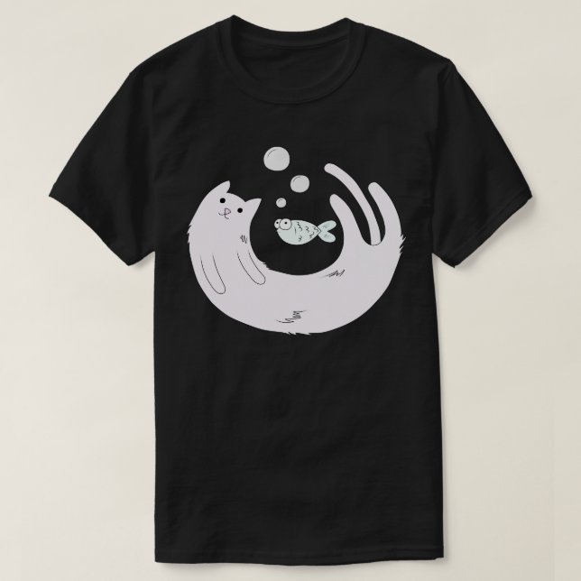 Aquarium Cat T-Shirt (Design Front)