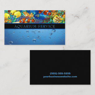 Aquarium Cleaning Maintenance Service Business Car Business Card