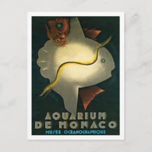 Aquarium De Monaco Musee Oceanographique Art Postcard