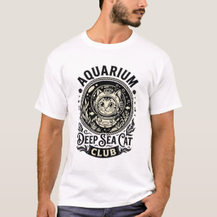 Aquarium Deep Sea Cat Funny Cat Graphic - Aquarium T-Shirt