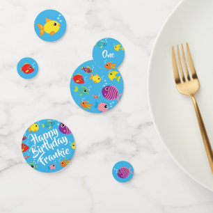 Aquarium Fish Birthday Party Table Decor Confetti