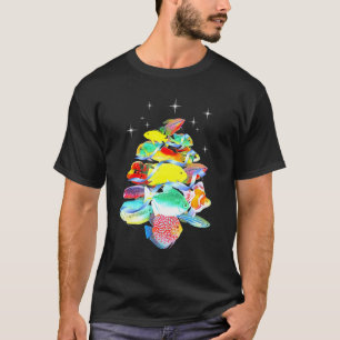 Aquarium Fish Christmas Tree Cichlids Gouramis Flo T-Shirt