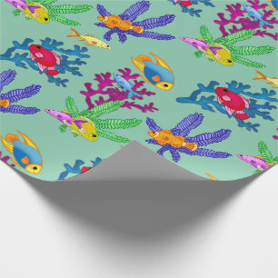 Aquarium Fish Tropical Beach Pretty Fancy Wrapping Paper