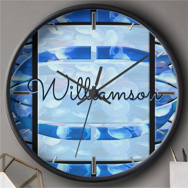 Aquarium Jellyfish 0925 Horloge (Créateur téléchargé)