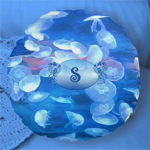 Aquarium Jellyfish 0925 Round Pillow