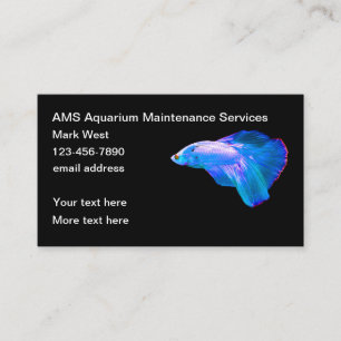 Aquarium Maintenance And Services Business Cards