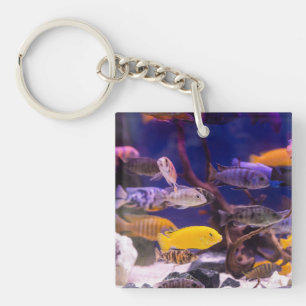 Aquarium Themed Fish Tank Keychain