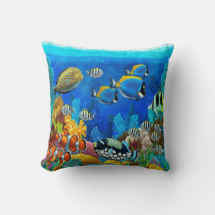 Aquarium Throw Pillow