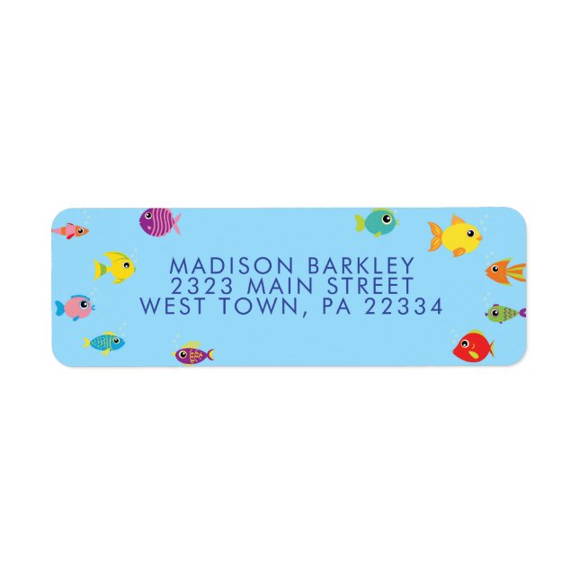Aquarium tropical Fish Kid's Return Adresse Label (Devant)
