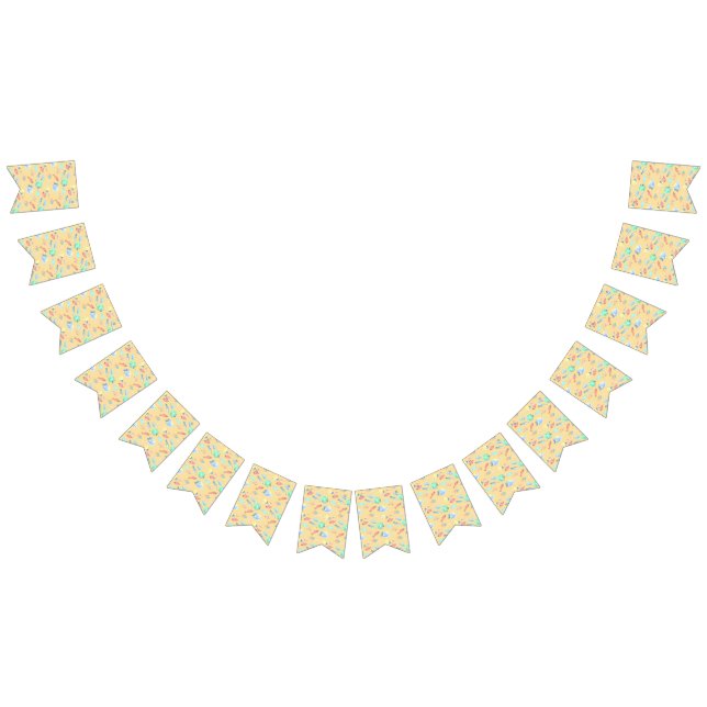 Aquarium - water colour fish pattern - yellow bunting flags (All)