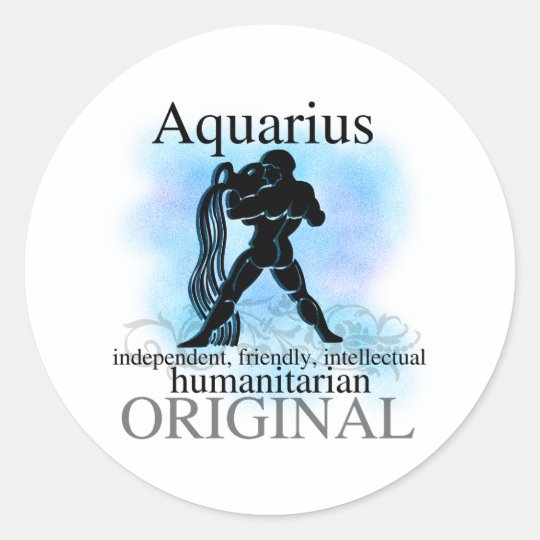 Aquarius About You Classic Round Sticker