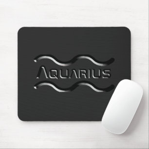 AQUARIUS, Abstract Design of the Zodiac Sign,  Mouse Pad