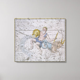 Aquarius and Capricorn, from 'A Celestial Atlas', Canvas Print