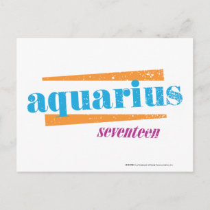 Aquarius Aqua Postcard