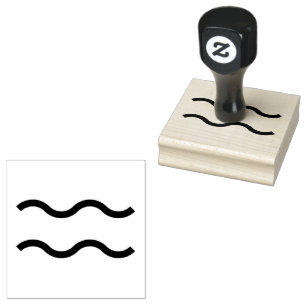 Aquarius, Astrology Sign in the Zodiac Rubber Stamp