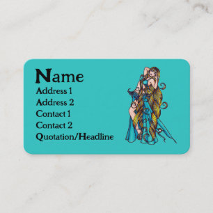 Aquarius Belly Dancer Business Cards