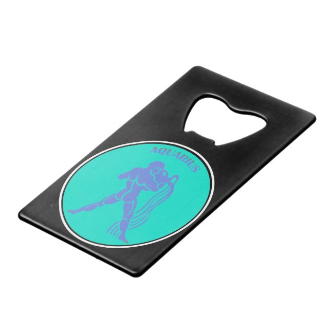 Aquarius Bottle Opener Credit Card Bottle Opener (Front Angled)