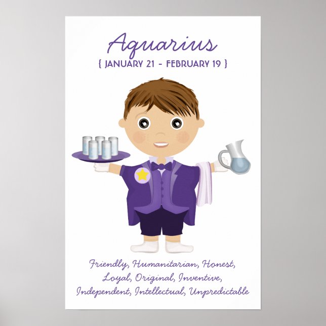 Aquarius - Boy Horoscope Poster (Front)