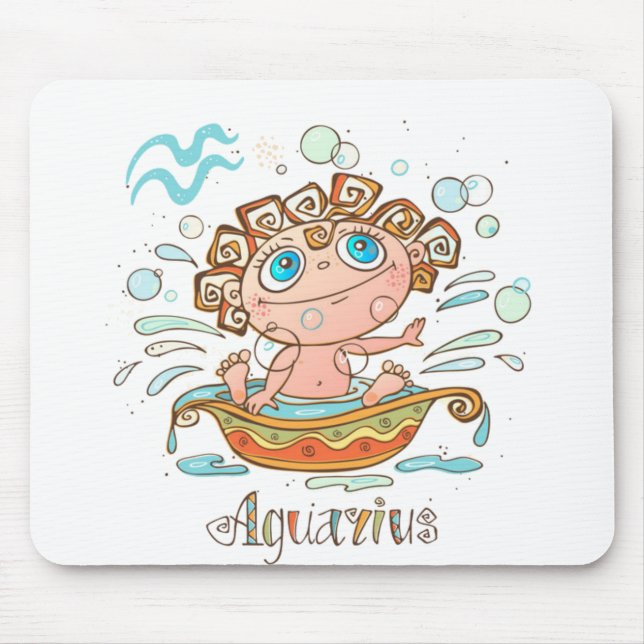 Aquarius Cartoon Baby Mouse Pad (Front)