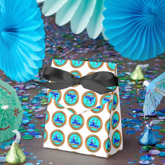 Aquarius cartoon the water bearer Horoscope Favor Box (Party)