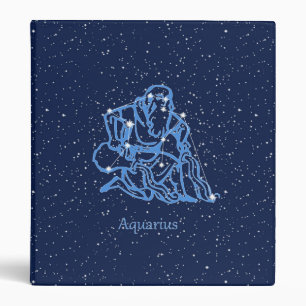 Aquarius Constellation and Zodiac Sign with Stars  Binder