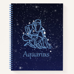 Aquarius Constellation and Zodiac Sign with Stars Notebook