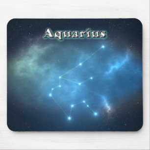 Aquarius constellation mouse pad