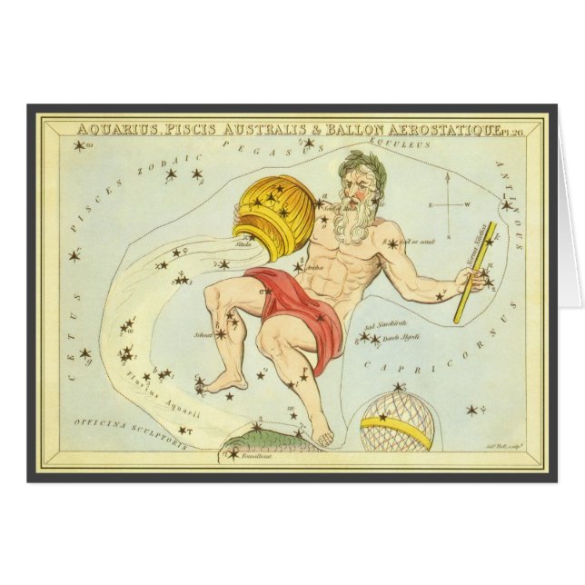 Aquarius, Constellation Vintage, miroir d'Urania (Devant horizontal)