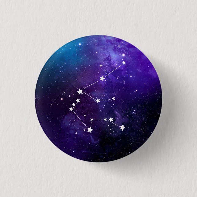 Aquarius Constellation Zodiac 1 Inch Round Button (Front)