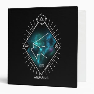 Aquarius Constellation & Zodiac Symbol Binder