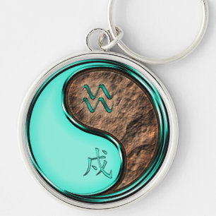 Aquarius & Earth Dog Keychain