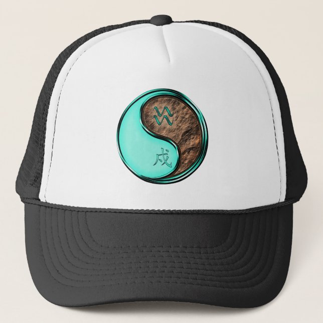 Aquarius & Earth Dog  Trucker Hat (Front)