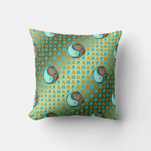 Aquarius & Earth Dragon Throw Pillow