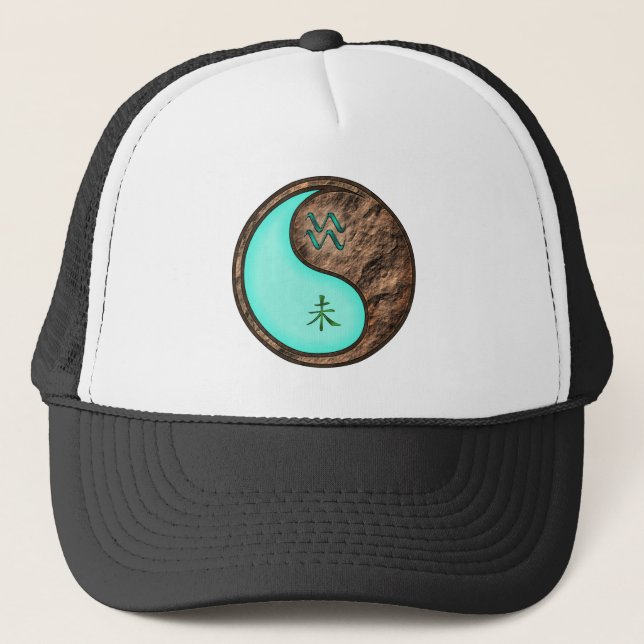 Aquarius & Earth Goat Trucker Hat (Front)