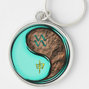 Aquarius & Earth Monkey Keychain