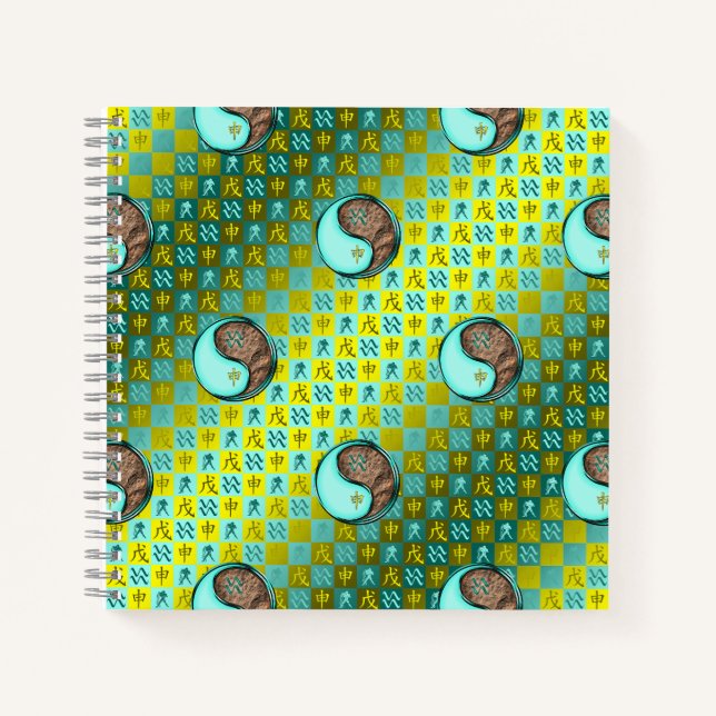 Aquarius & Earth Monkey Notebook (Front)