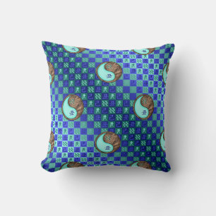 Aquarius & Earth Ox Throw Pillow