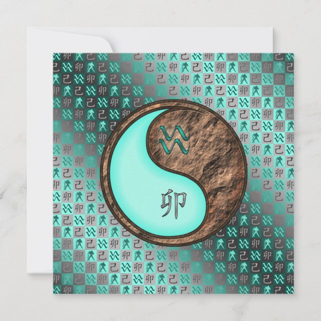 Aquarius & Earth Rabbit Card (Front)