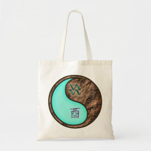 Aquarius & Earth Rooster Tote Bag