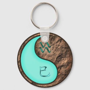 Aquarius & Earth Snake Keychain