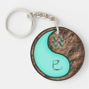 Aquarius & Earth Snake Keychain