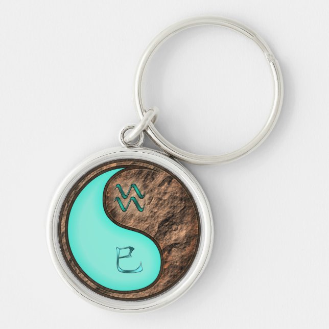 Aquarius & Earth Snake Keychain (Front)