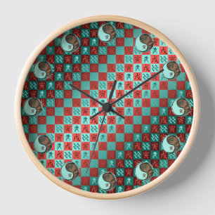 Aquarius & Earth Tiger Clock