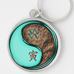 Aquarius & Earth Tiger Keychain