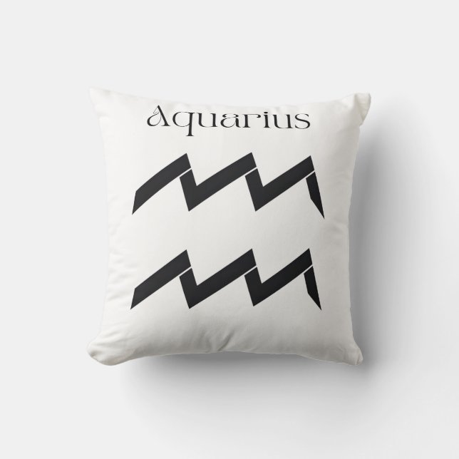 Aquarius: Echoes of Freedom Throw Pillow (Front)
